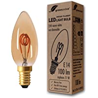 Bombilla de filamento LED greenandco® Vintage E14 2W (corresponde a 11W) 100lm 2000K (blanco cálido) 360° 230V vidrio…
